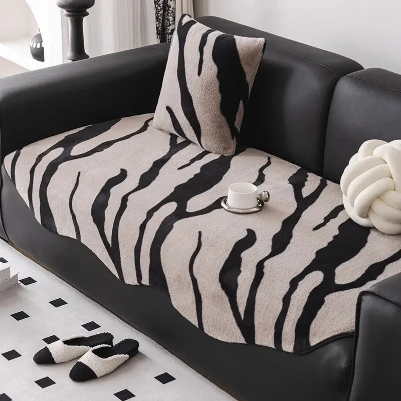 Pet Protection Cover Plush Cozy Zebraneau Gray-90X120CM