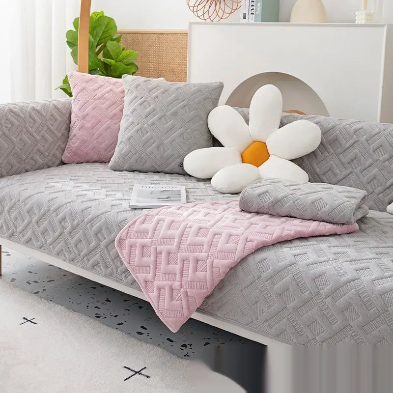 Pet Protection Cover Plush Minimalist LUCETTE Light Gray-70X70