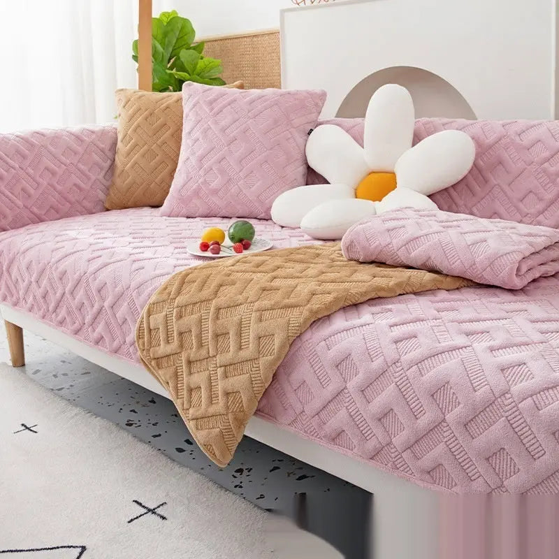 Pet Protection Cover Plush Minimalist LUCETTE Lotus Pink-90X90
