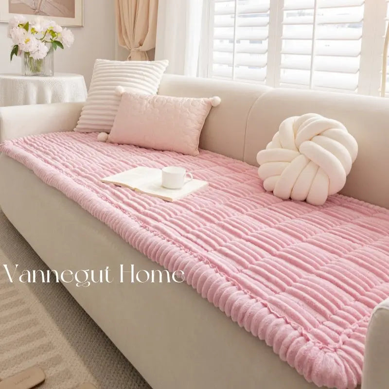Pet Protection Cover Plush Non-Slip LUMIEREA Baby Pink-70X210cm