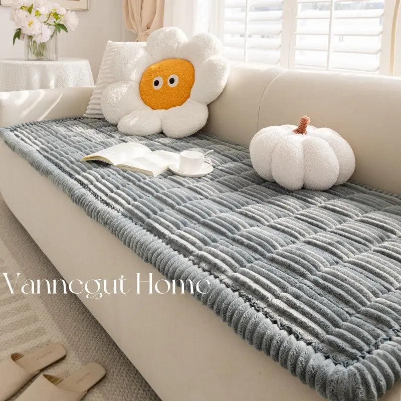 Pet Protection Cover Plush Non-Slip LUMIEREA Dark Gray-70X180cm