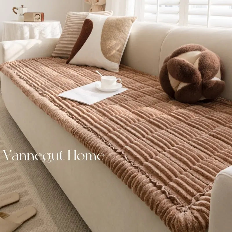 Pet Protection Cover Plush Non-Slip LUMIEREA Deep Coffee-70X180cm
