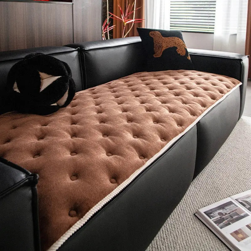 Pet Protection Cover Plush Non-Slip LUSIEN Deep Coffee-70x240cm