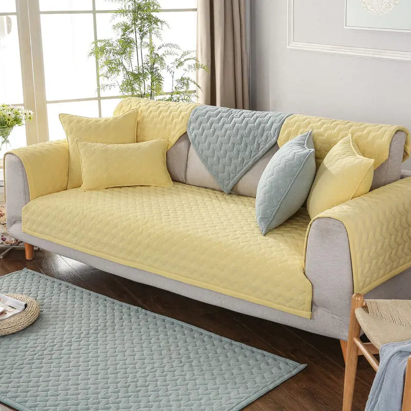 Pet Protection Cover Quilted Plush Non-Slip LUMIERA Yellow-110x110cm