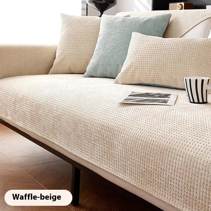 Pet Protection Cover Waterproof Chenille LAVOIE Beige-90X90cm