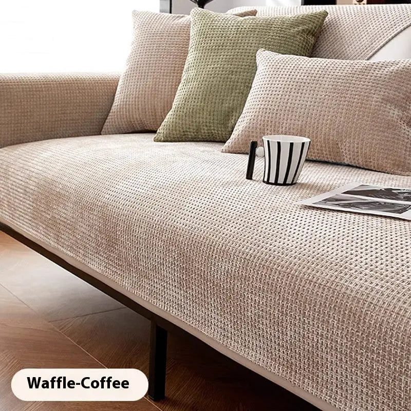 Pet Protection Cover Waterproof Chenille LAVOIE Coffee Color-90X90cm