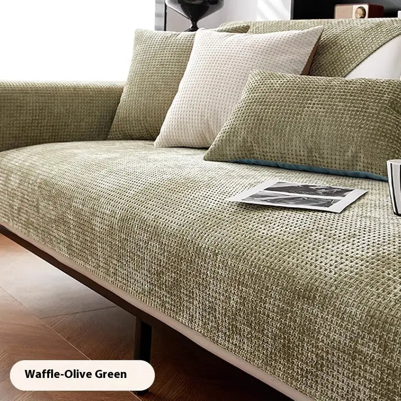 Pet Protection Cover Waterproof Chenille LAVOIE Olive Green-90X160cm