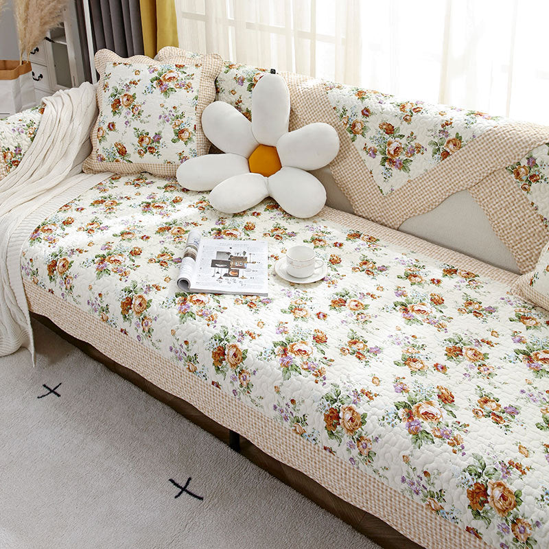 Pet Throw Anti-Scratch Sofa Cover LUMIELA Elegant Small Flower-70x70cm