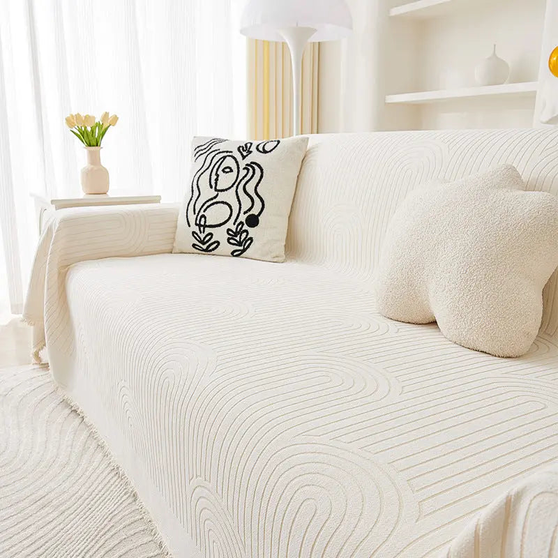Pet Throw Chenille Anti-Scratch LUMIERE Yb Qifeng Roll White-180X180cm