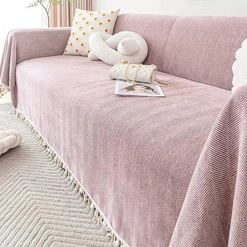 Pet Throw Chenille Herringbone Cozy SERENA Pink-Waist Pillow 30 X50