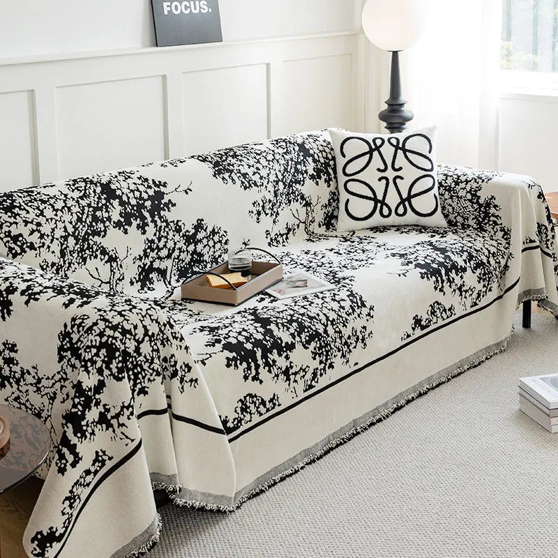 Pet Throw Chenille Non-Slip Luneva Yb Bayberry Tree Black-180X360cm