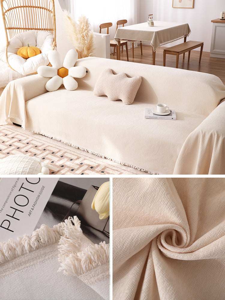 Pet Throw Chenille Sofa Protector MIRELLE Yb Youyun Creamy White-180x230cm
