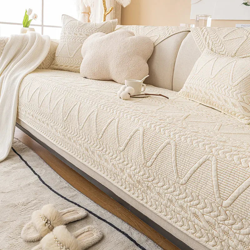 Pet Throw Cotton Non-Slip Élanie Leisurely beige-90x160cm