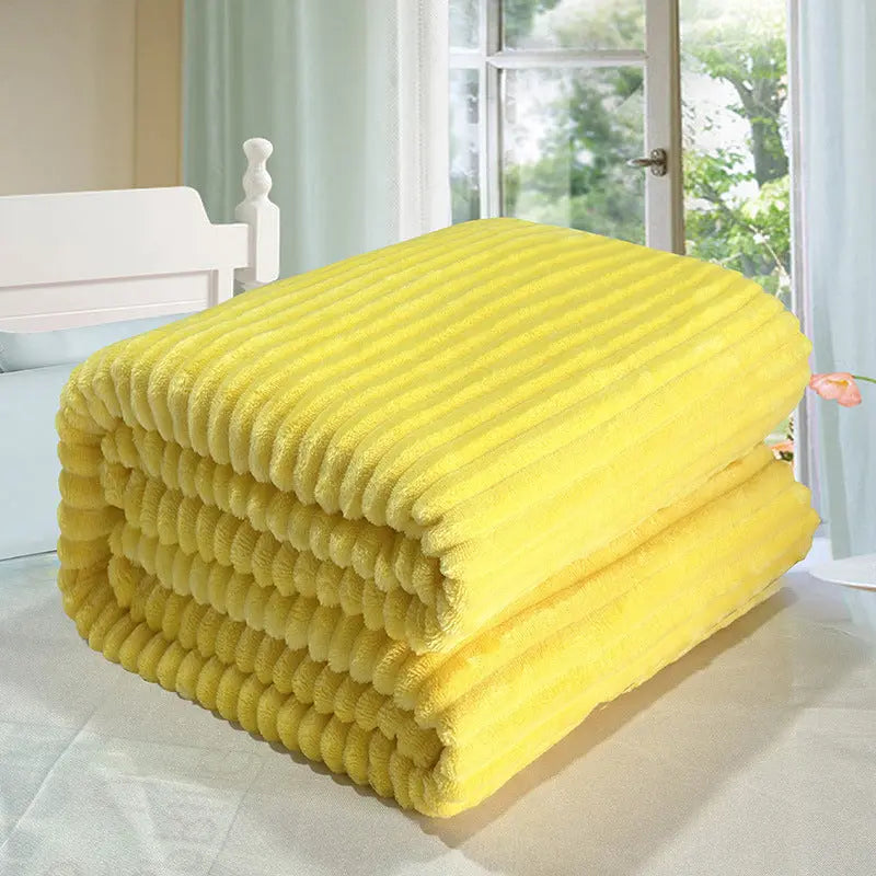 Pet Throw Plush Cozy LUMIELLE Beautiful Yellow-150cmX200cm Single Blanket
