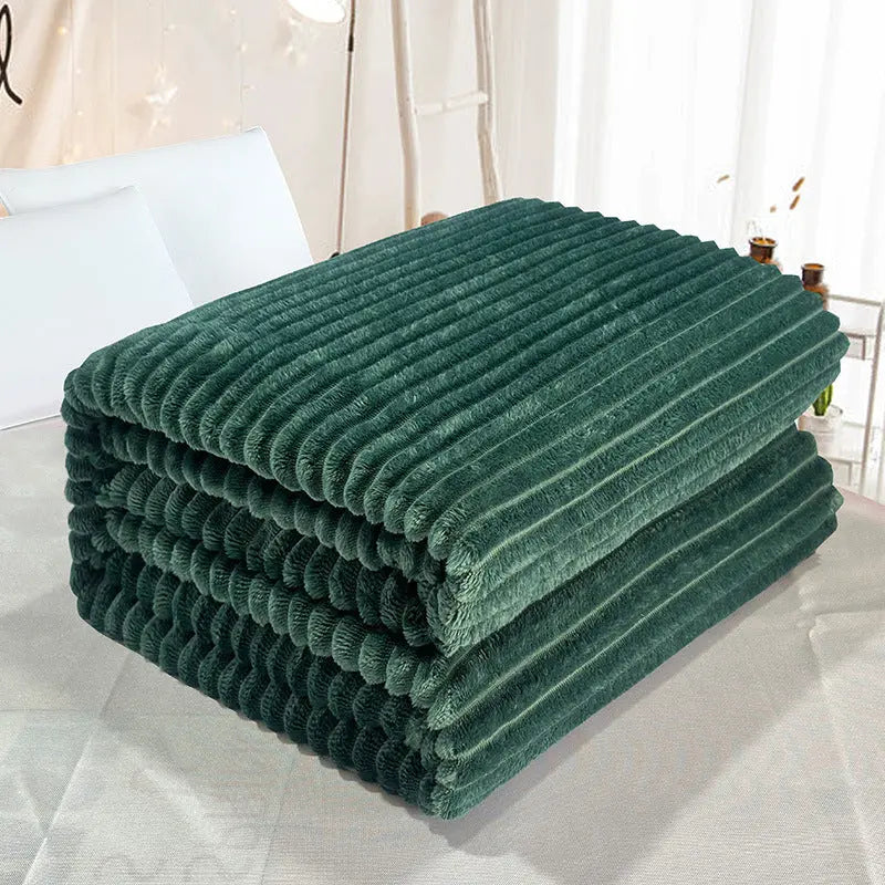 Pet Throw Plush Cozy LUMIELLE Dark Green-150cmX200cm Single Blanket