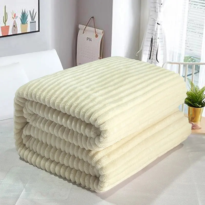 Pet Throw Plush Cozy LUMIELLE Pearl White-100cmx150cm Single Blanket