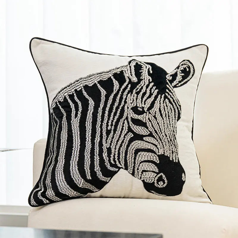 Pillow Cover Chenille Embroidered ZEBELLE 5 Style-Pillowcase
