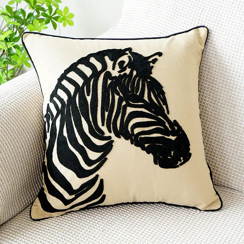Pillow Cover Chenille Embroidered ZEBELLE 9 Style-Pillowcase