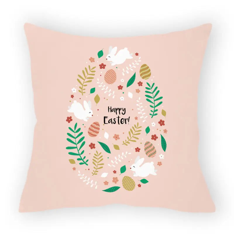 Pillow Cover Easter Cartoon LAVIERA Easter 5-45x45cm Without Pillow Core