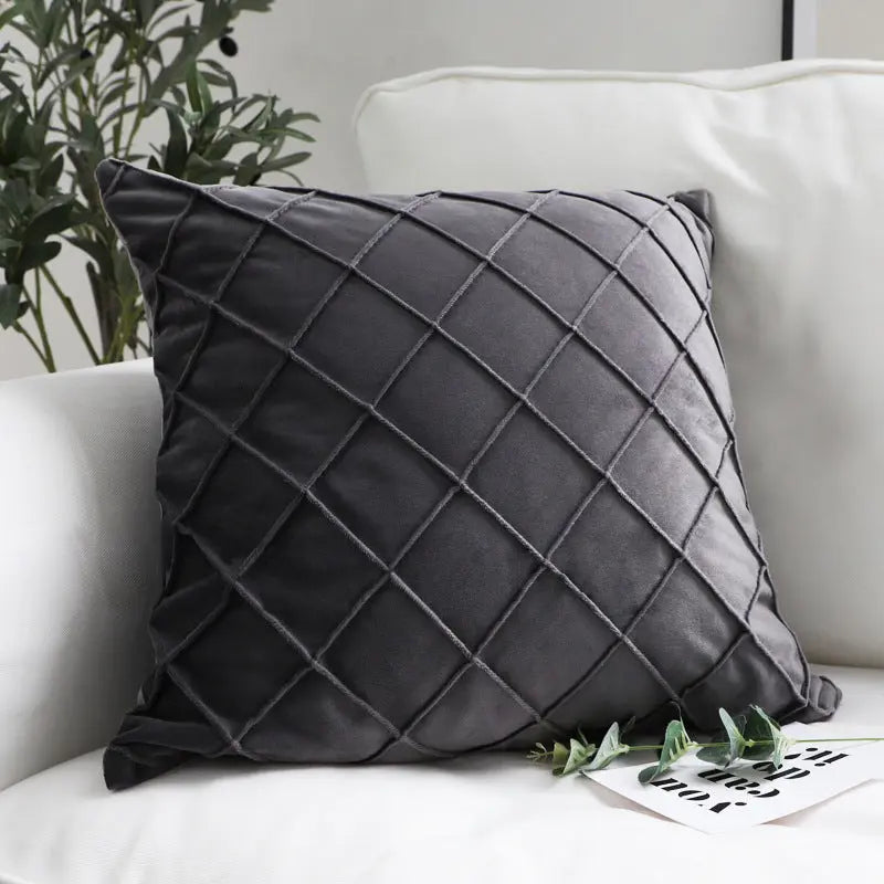 Pillow Cover Velvet Quilted Veloura D13-45x45cm-1pcs