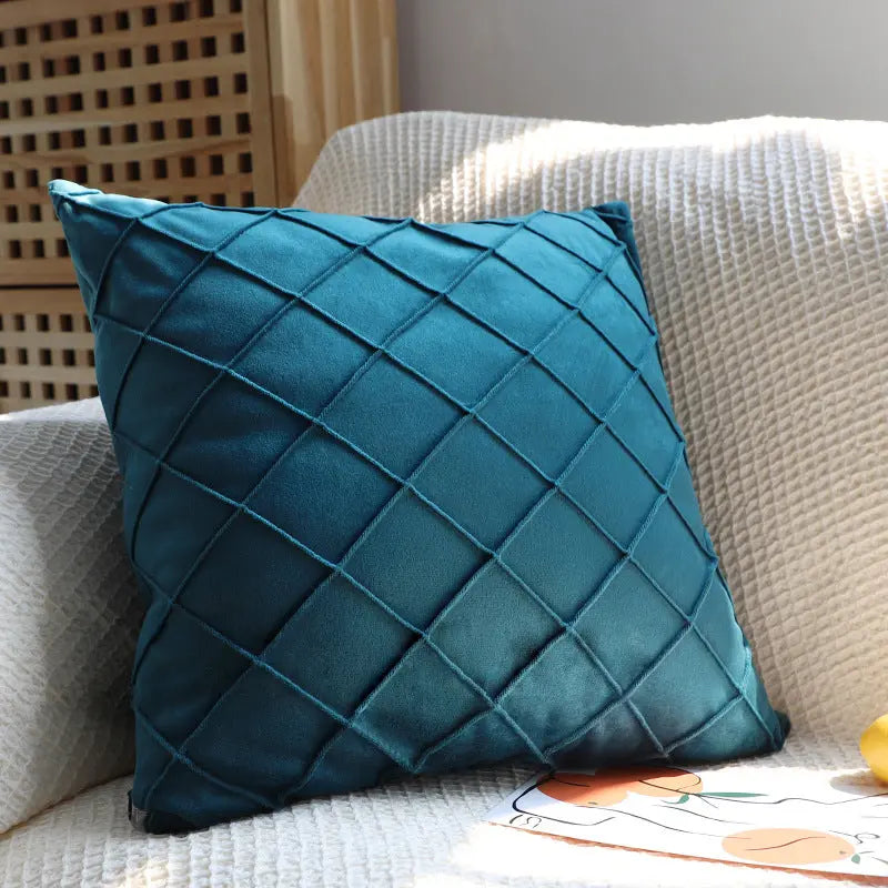 Pillow Cover Velvet Quilted Veloura D14-50x50cm-1pcs