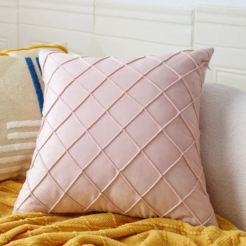 Pillow Cover Velvet Quilted Veloura D26-50x50cm-1pcs