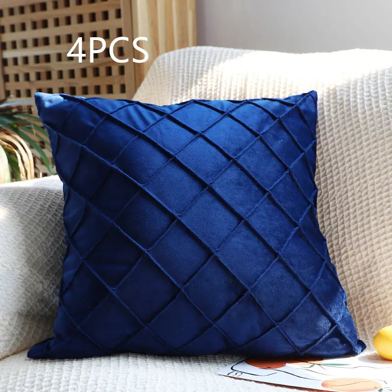 Pillow Cover Velvet Quilted Veloura D34-45x45cm-4pcs