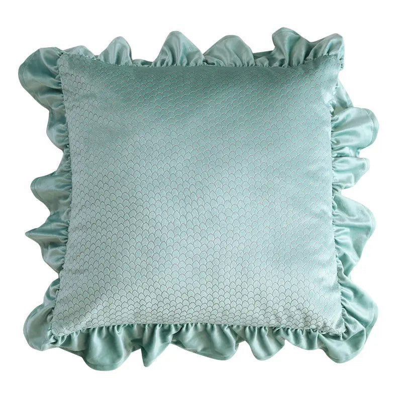 Pillow Cover Velvet Ruffle Mignoné E-Pillowcase