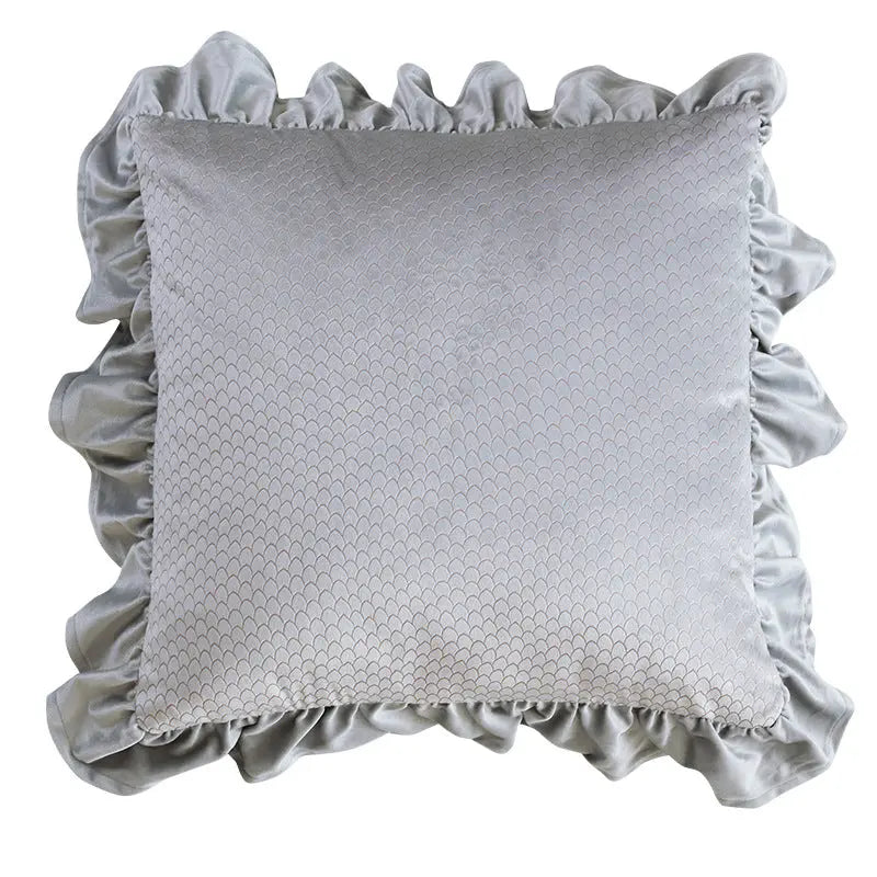 Pillow Cover Velvet Ruffle Mignoné I-Pillowcase
