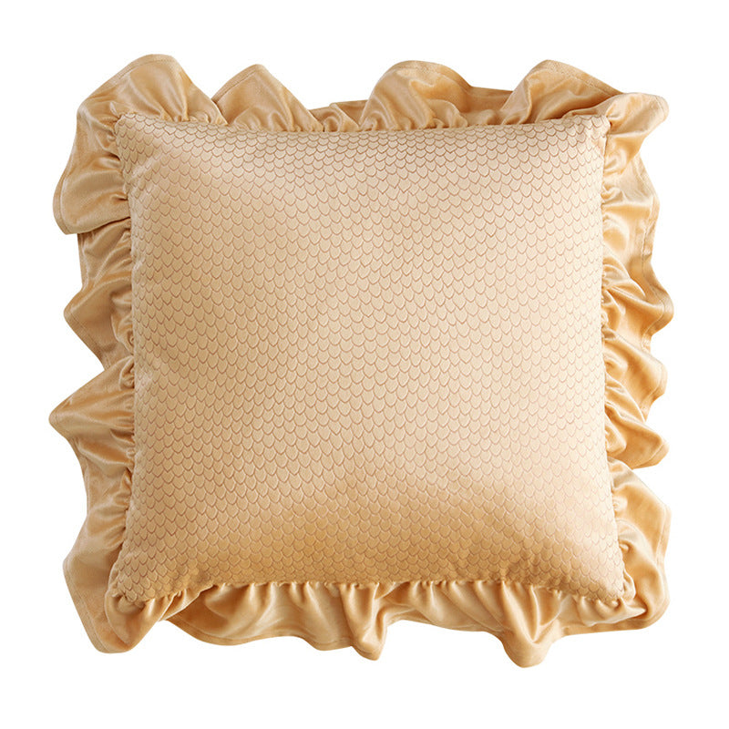 Pillow Cover Velvet Ruffle VOLINE C-Pillowcase