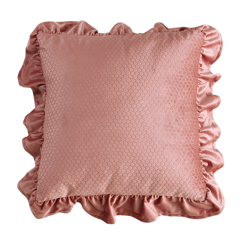 Pillow Cover Velvet Ruffle VOLINE G-Pillowcase