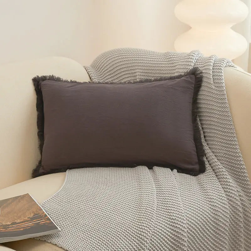 Pillow Cover Washed Cotton Minimalist LUMINAIRE