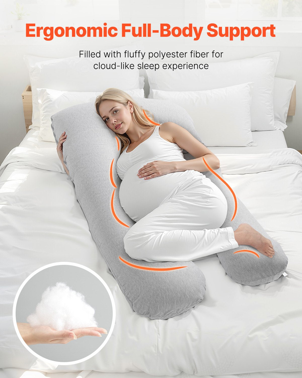 Pregnancy Pillow Breathable U-Shape LUNELLE