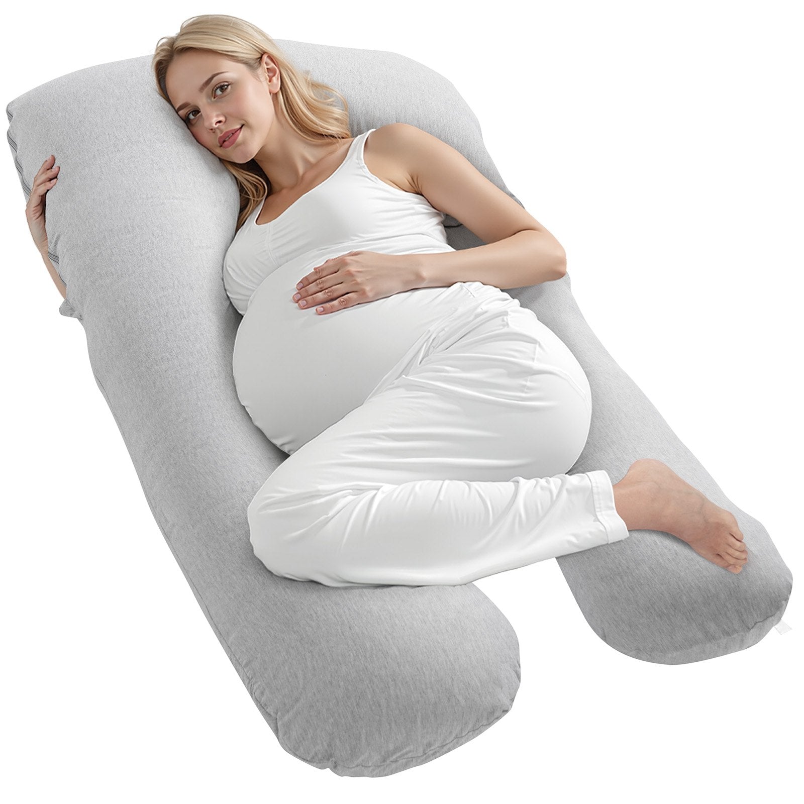 Pregnancy Pillow Breathable U-Shape LUNELLE grey