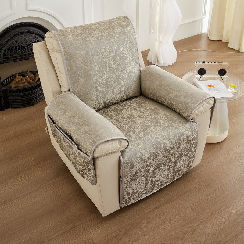 Recliner Chair Cover Nordic Polyester LUMIÈRE Coffee Color-60x225cm