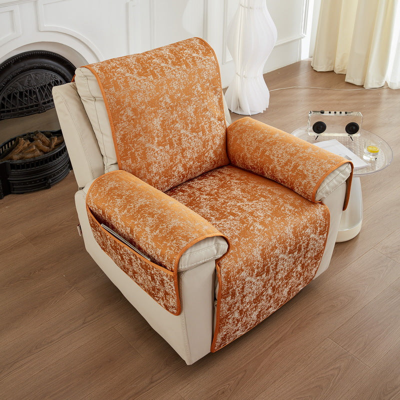 Recliner Chair Cover Nordic Polyester LUMIÈRE Orange-60x225cm
