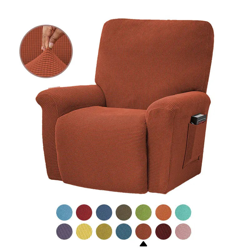 Recliner Chair Covers Fleece Stretch Virelle Bronze