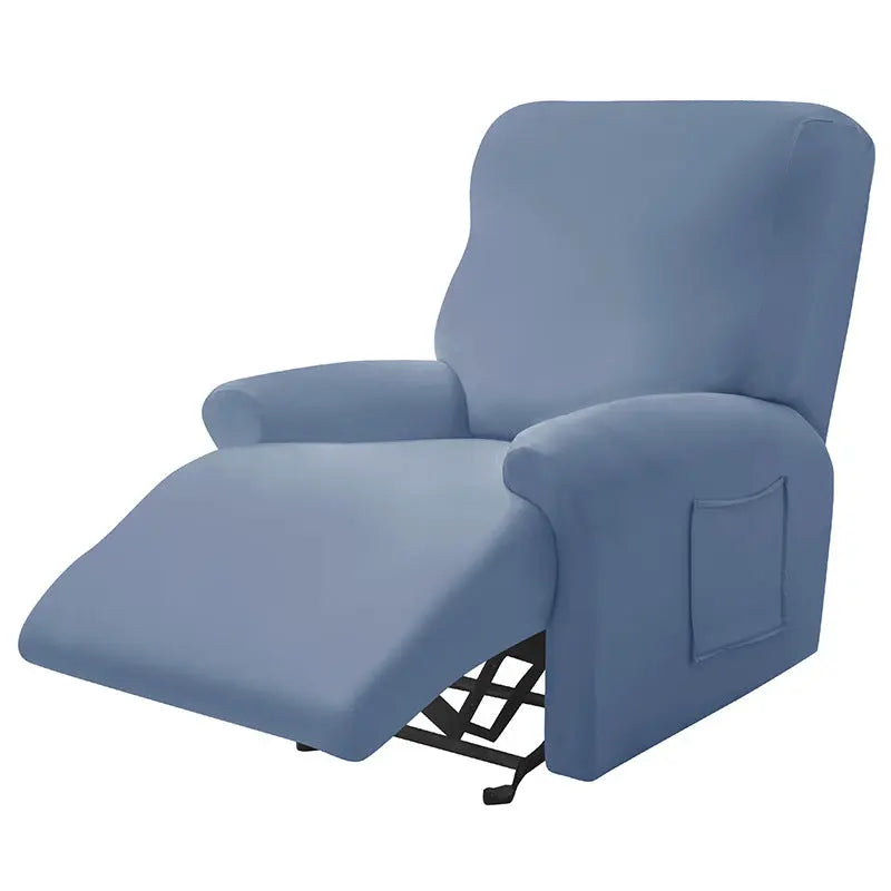 Recliner Chair Covers Stretchable Pet-Friendly LUMIÈRE Gray And Blue-Style 1