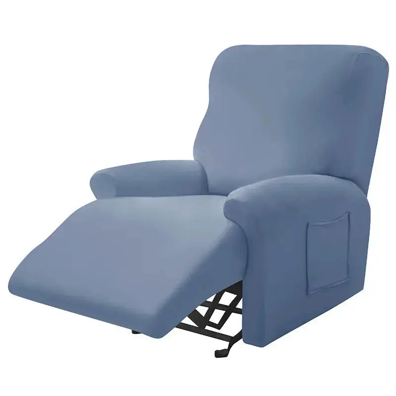 Recliner Chair Covers Stretchable Pet-Friendly LUMIÈRE Gray And Blue-Style 3