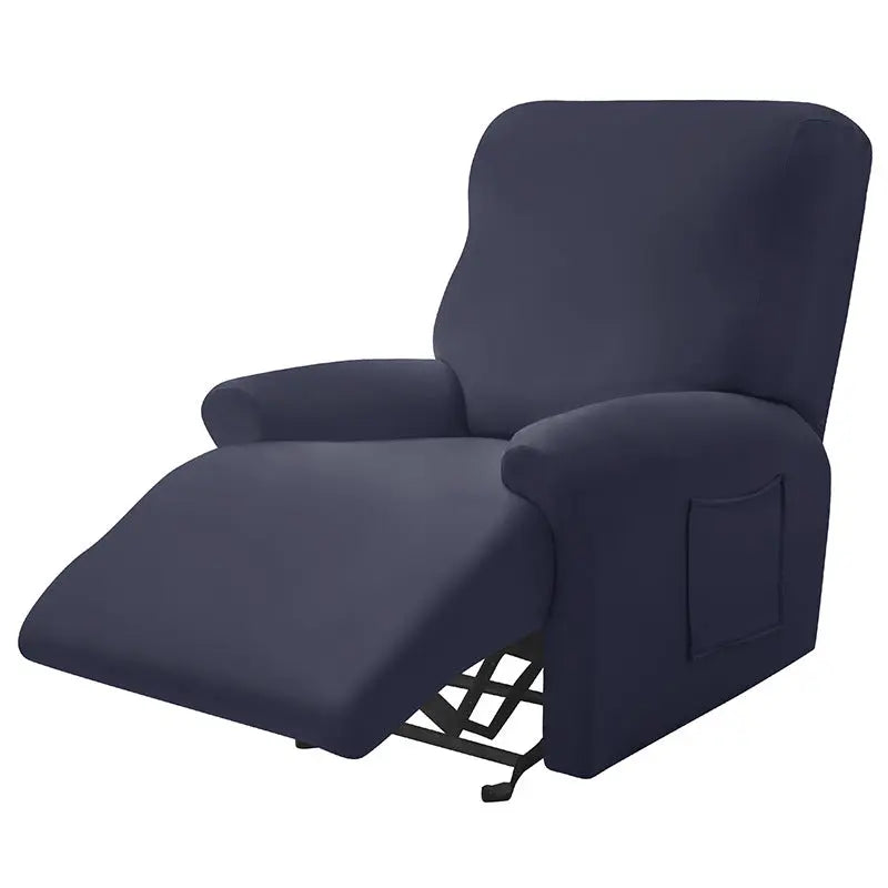 Recliner Chair Covers Stretchable Pet-Friendly LUMIÈRE Navy Blue-Style 4