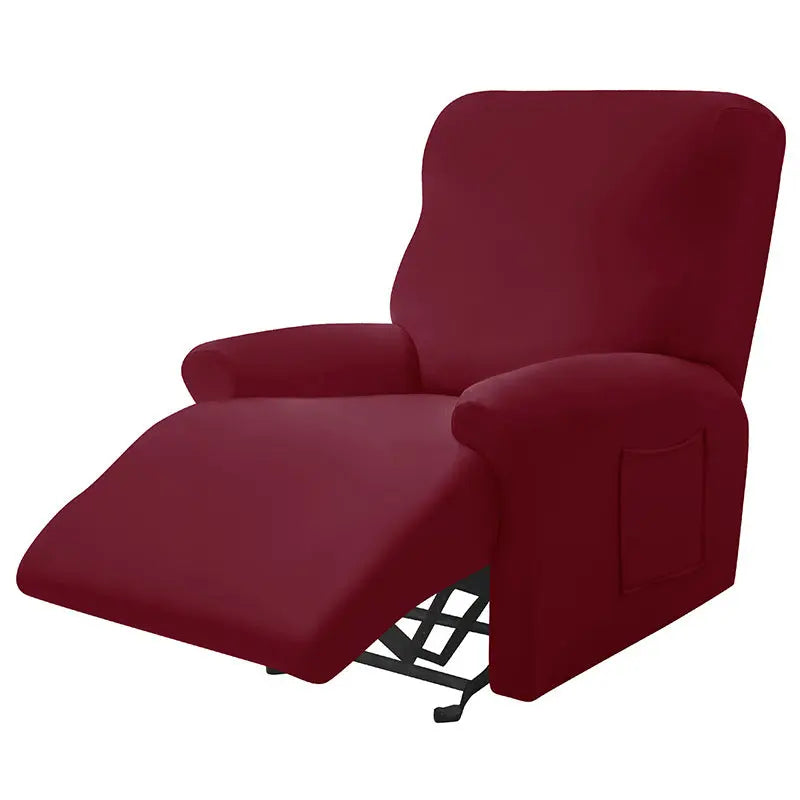 Recliner Chair Covers Stretchable Pet-Friendly LUMIÈRE Wine Red-Style 2
