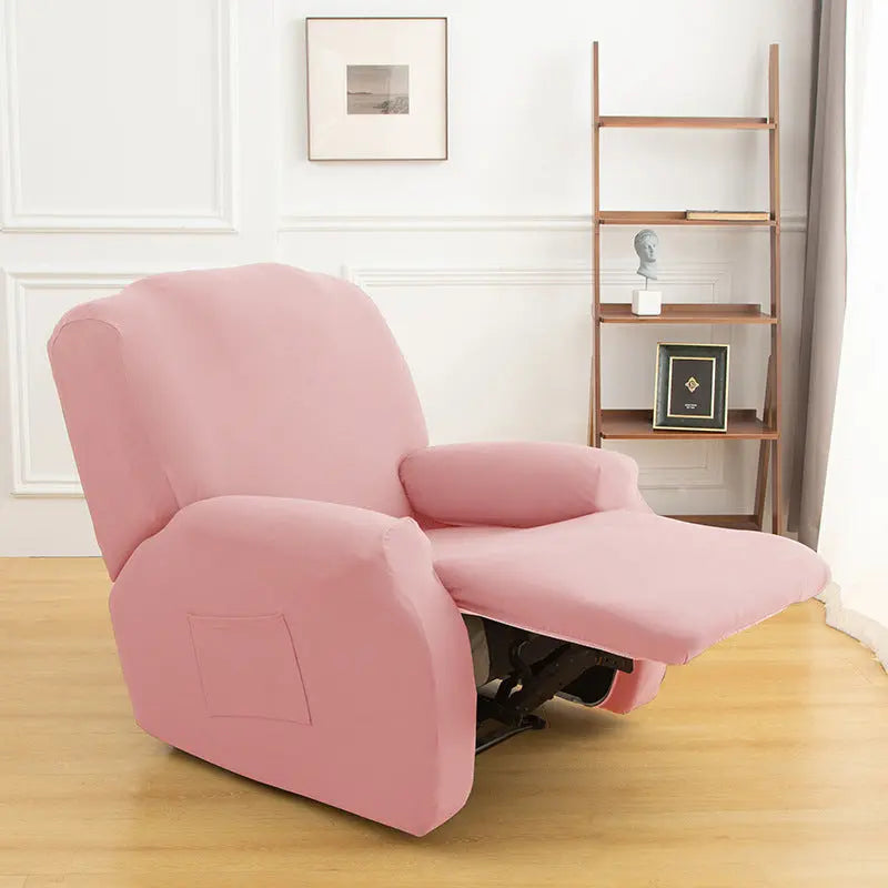 Recliner Chair Covers Stretchable Pet-Friendly LUNETTE Light pink-Chivas Single