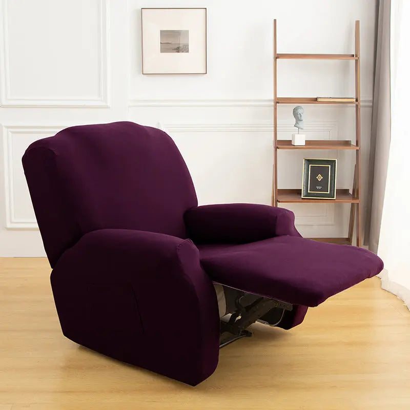Recliner Chair Covers Stretchable Pet-Friendly LUNETTE Red bean paste-Chivas Single