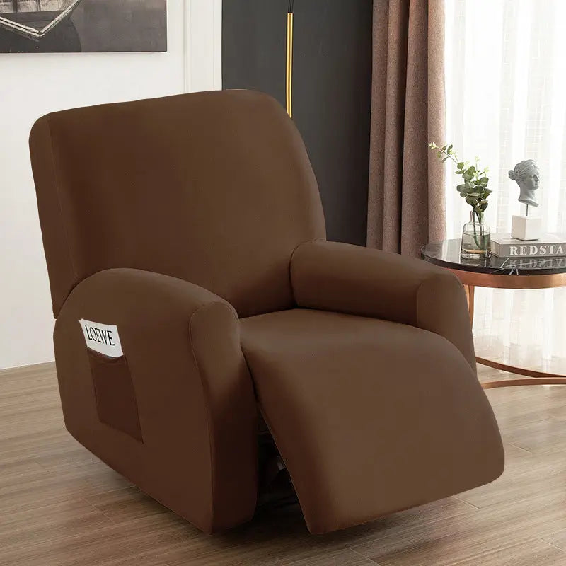Recliner Chair Covers Velvet Stretchable CÉLINEA Coffee-Chivas Regal single seat