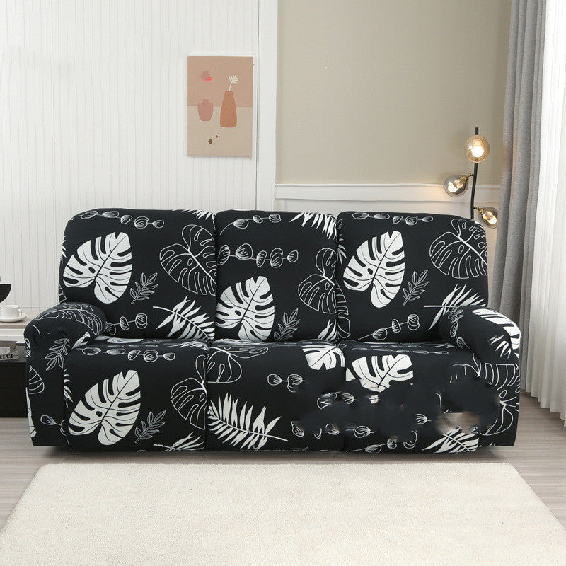 Recliner Sofa Cover Stretchable Élanis Black Back Of Turtle-Three