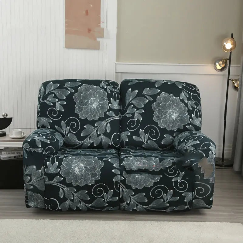 Recliner Sofa Cover Stretchable Modern LUMIERE Ancient Lotus-2 People