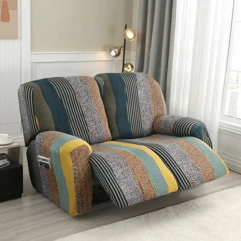 Recliner Sofa Cover Stretchable Modern LUMIERE Hawaii-2 People