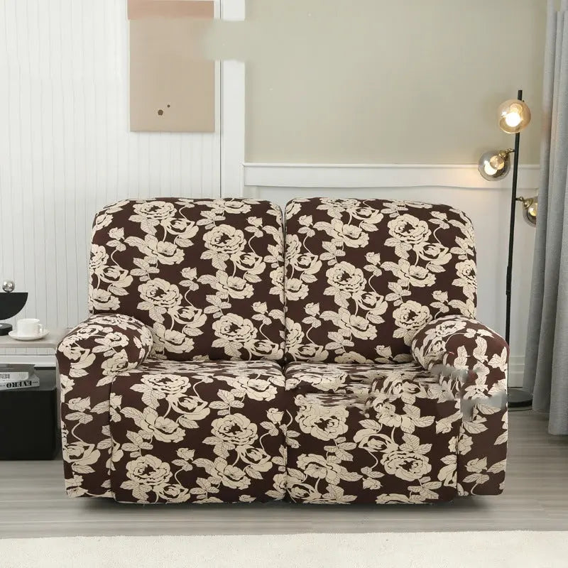 Recliner Sofa Cover Stretchable Modern LUMIERE Love Of Flower-2 People