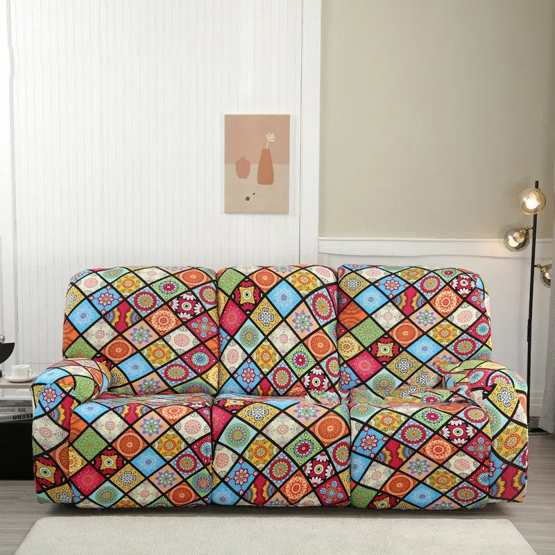 Recliner Sofa Cover Stretchable Nuvéla Eden Manor-Three