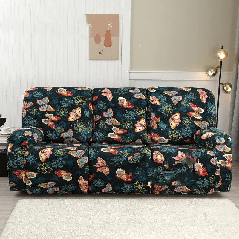Recliner Sofa Cover Stretchable Nuvéla Love Of Butterfly Basket-Three